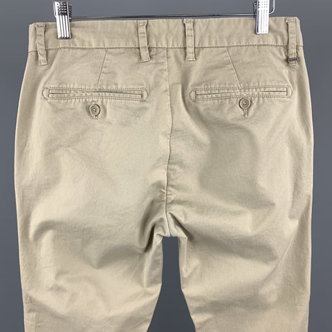 PULL & BEAR Size 30 x 29 Solid Tan Cotton Casual Pants