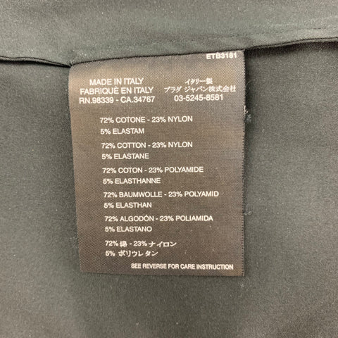 PRADA Size 2 Black Brown Cotton Nylon Blouse