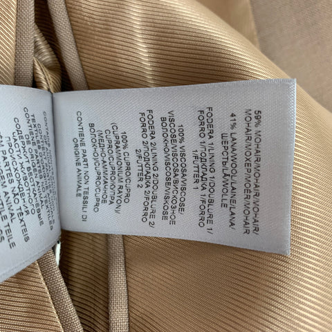 BOTTEGA VENETA Pre-Fall 2019 Size 40 Khaki Mohair Wool Notch Lapel Sport Coat