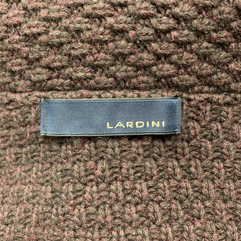 LARDINI Plum Knitted Wool Shawl Collar Chest Size M Sport Coat