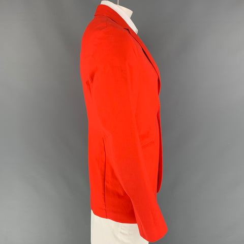 ACNE STUDIOS Size 44 Orange Cotton Notch Lapel Sport Coat