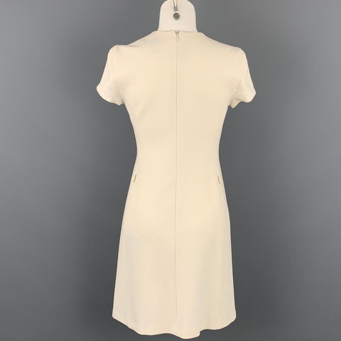 RALPH LAUREN Black Label Size 2 Cream Wool Shift Dress