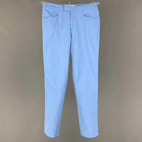 ORLEBAR BROWN x 007 Size 30 Blue Cotton Side Tabs Casual Pants