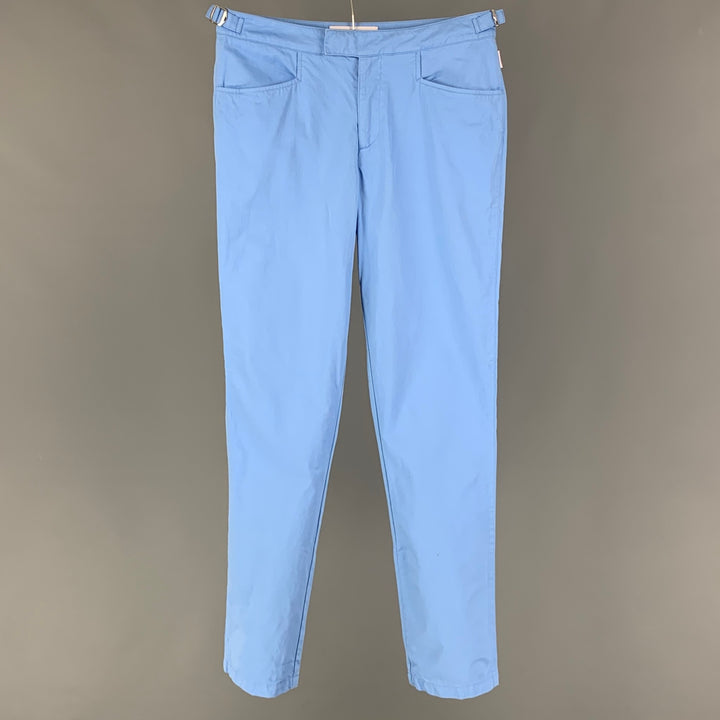 ORLEBAR BROWN x 007 Size 30 Blue Cotton Side Tabs Casual Pants