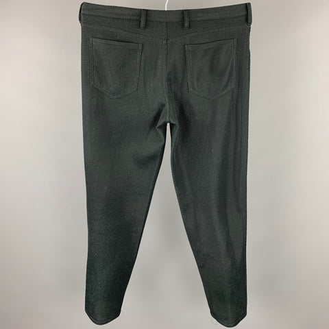 PRADA Size 36 Black Mesh Polyester Casual Pants