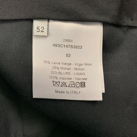 DIOR HOMME Size 36 Black Wool / Mohair Tuxedo Dress Pants
