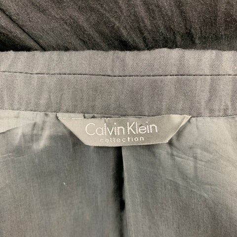 CALVIN KLEIN COLLECTION Size 36 Black Textured Wool / Polyamide Suit