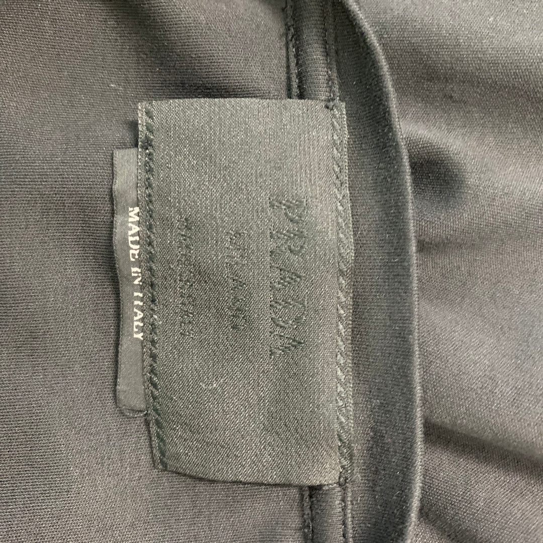 PRADA Camiseta de manga corta de seda negra talla M
