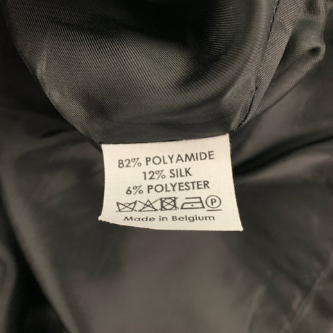 DRIES VAN NOTEN Size 8 Black & Silver Textured Polyamide Bend Shift Dress