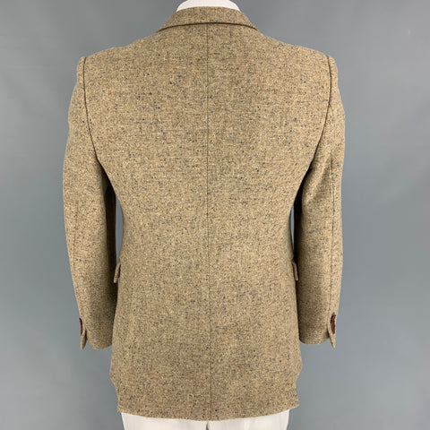 SHIPLEY and HALMOS Size 42 Oatmeal Tweed Wool Notch Lapel Sport Coat