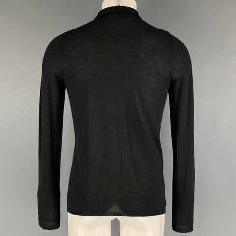 GENTRYPORTOFINO Size M Black Knit Turtleneck Pullover
