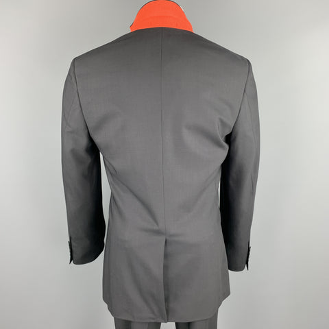 TED BAKER Size 36 Regular Black Wool Notch Lapel Suit