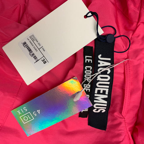 JACQUEMUS Size M Pink Polyester Solid Coat