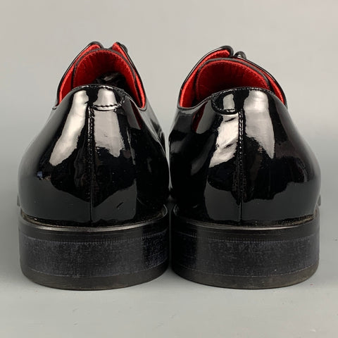 BARNEY'S NEW YORK Taille 12 Chaussures à lacets en cuir verni noir