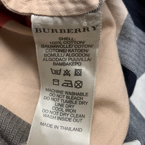 BURBERRY BRIT Size M Beige Multi-Color Cotton Plaid Long Sleeve Casual Top