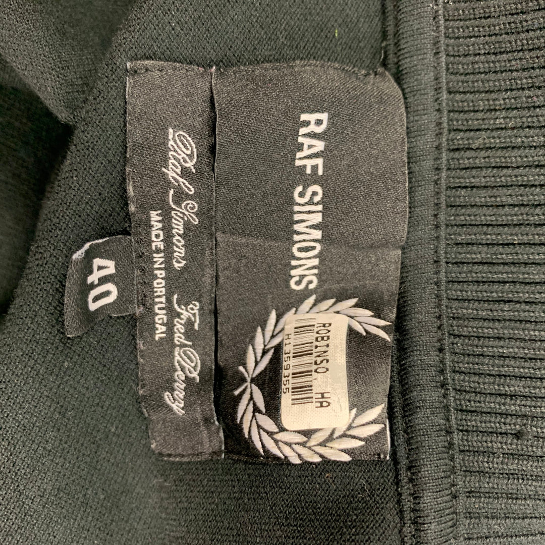 RAF SIMONS x FRED PERRY Size M Black Contrast Trim Cotton Short Sleeve Polo