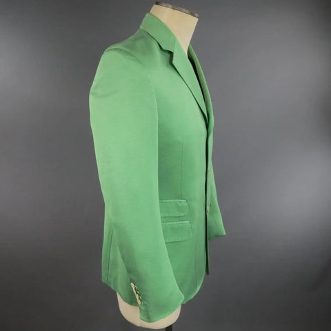 DSQUARED2 40 R Light Green Cotton Silk Faille Sport Coat DSQUARED2