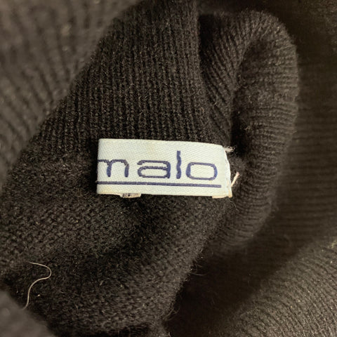 MALO Size M Black Knitted Turtleneck Sweater