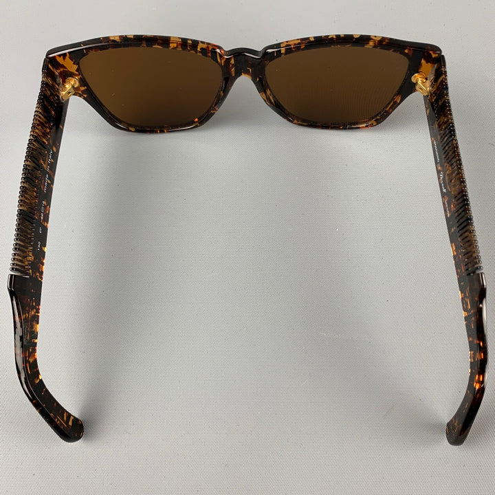 Vintage MOSCHINO by PERSOL Tortoiseshell Acetate Brown Sunglasses