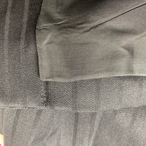 Vintage YVES SAINT LAURENT Rive Gauche Size 10 Black Stripe Twill Pleated Pencil Skirt