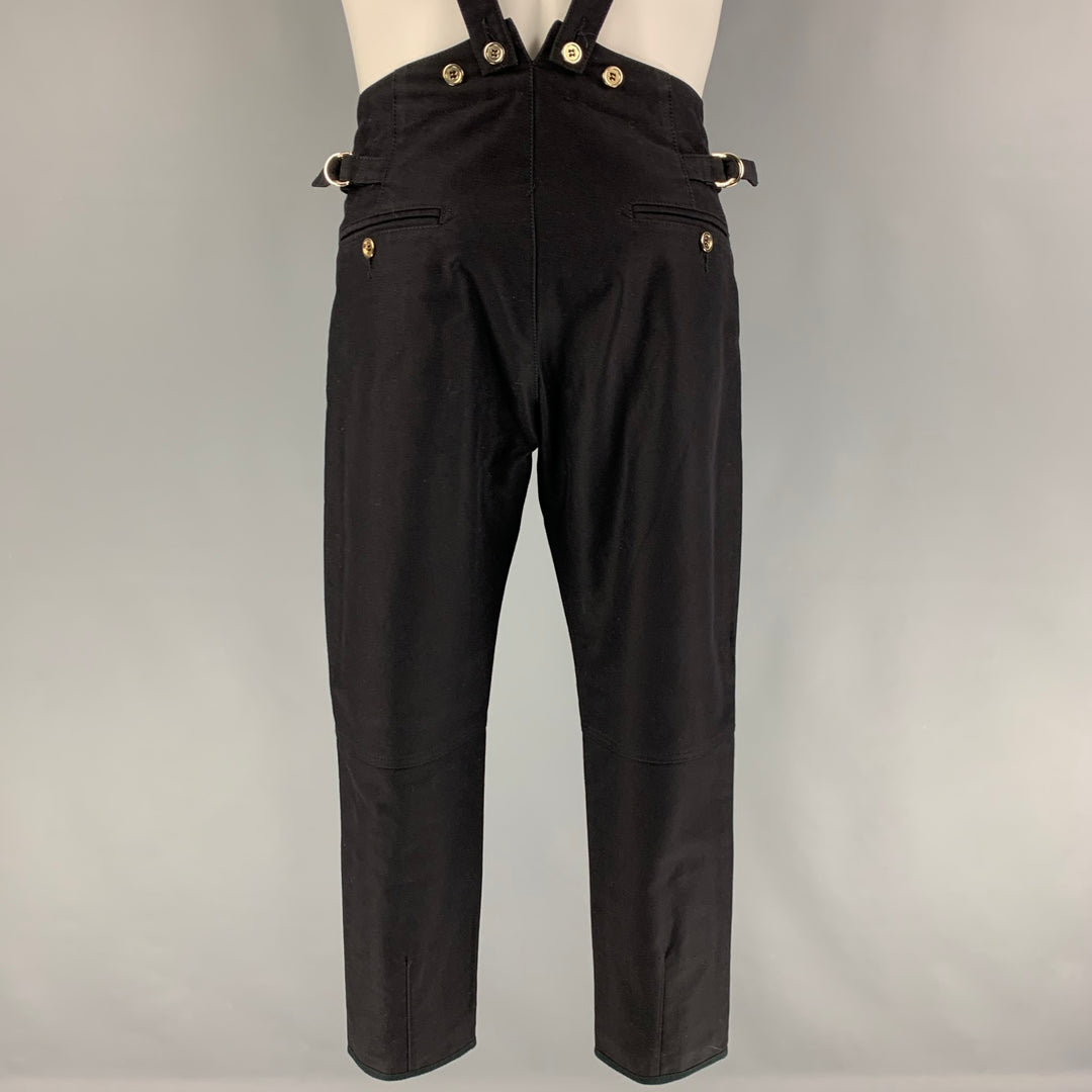 BALMAIN Size S Black Cotton Jodhpurs Casual Pants