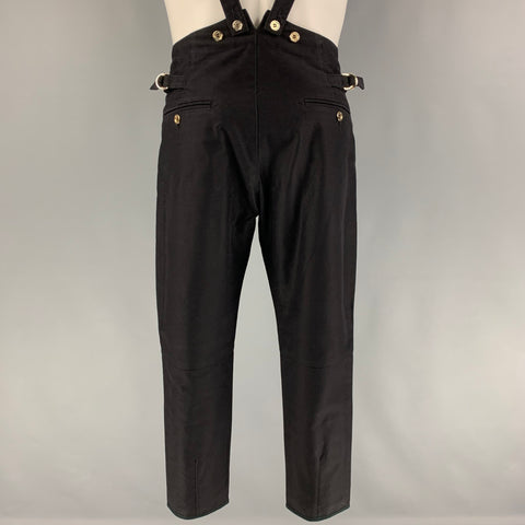 BALMAIN Size S Black Cotton Jodhpurs Casual Pants