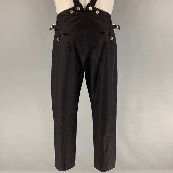 BALMAIN Size S Black Cotton Jodhpurs Casual Pants