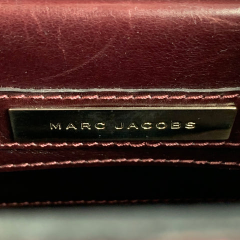 MARC JACOBS Burgundy Leather Satchel Handbag