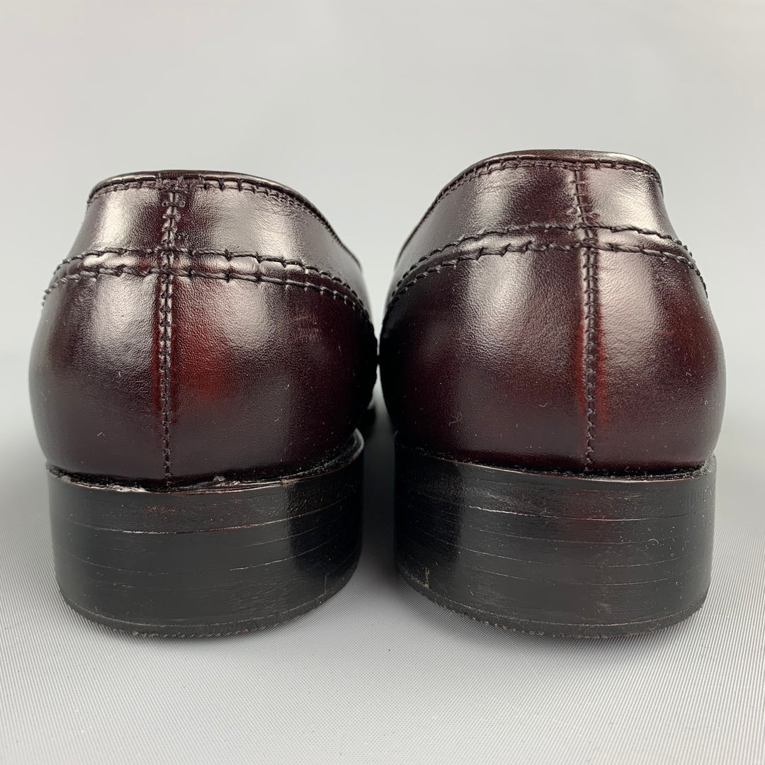 ALDEN Size 7 D Burgundy Full Strap Calf Leather 683 Slip On Penny Loafers