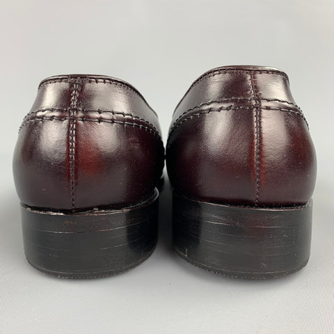 ALDEN Size 7 D Burgundy Full Strap Calf Leather 683 Slip On Penny Loafers