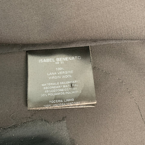 ISABEL BENENATO SS20 Size 38 Black Wool Sleeveless Coat