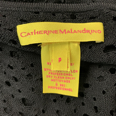 CATHERINE MALANDRINO Talla S Vestido texturizado en mezcla de viscosa negro