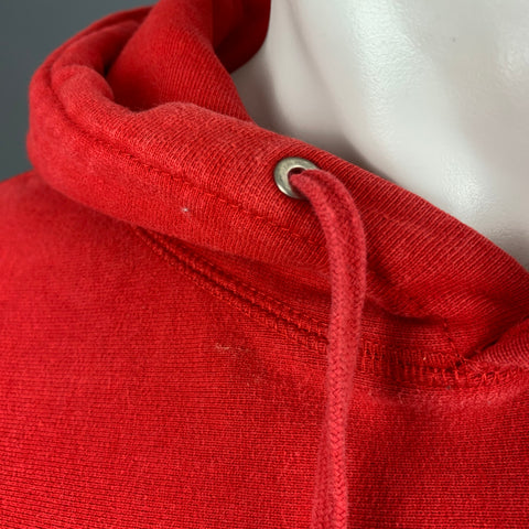 SUPREME Size M Red Black Cotton Hoodie Sweatshirt