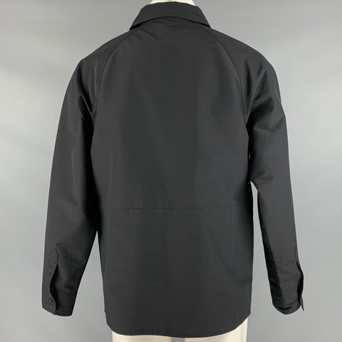 TRILLION Size M Black Polyamide Oversized Long Sleeve Shirt