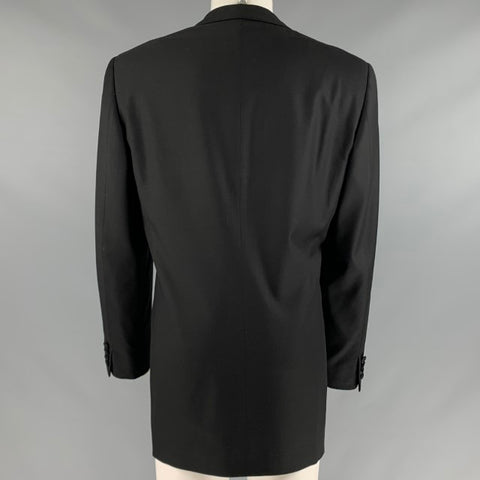 ERMENEGILDO ZEGNA Taille 40 Manteau de sport à revers en laine noire