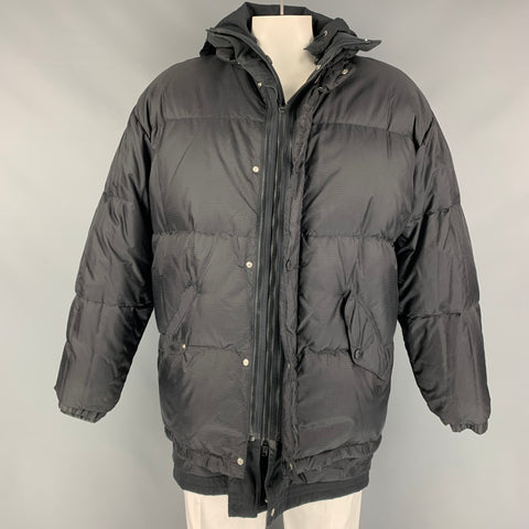 ARMANI JEANS Taille Poitrine S Taille S Manteau à capuche en polyester réversible noir