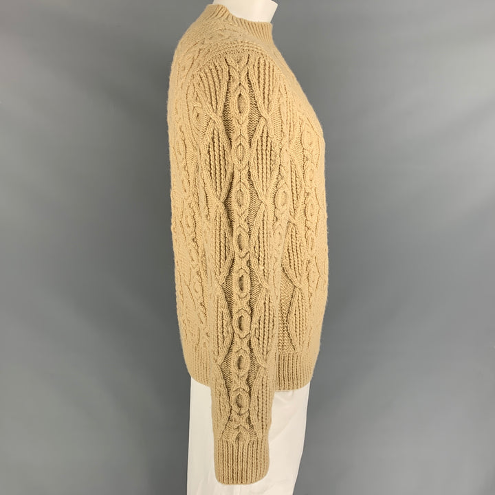 RRL by RALPH LAUREN Size L Khaki Knitted Wool Crew-Neck Sweater