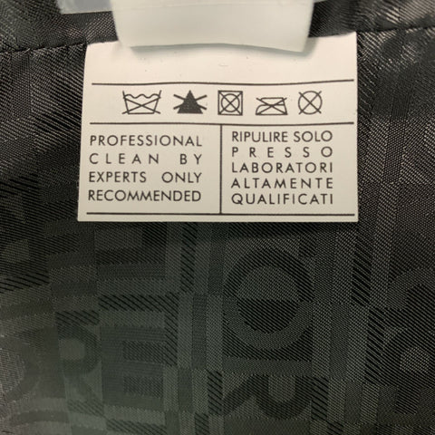 SALVATORE FERRAGAMO Taille 40 Veste en cuir noir à revers solide