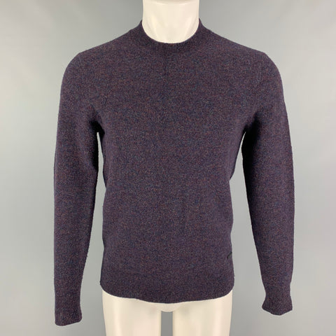 CALVIN KLEIN Size M Purple Heather Wool Polyamide Crew-Neck Sweater