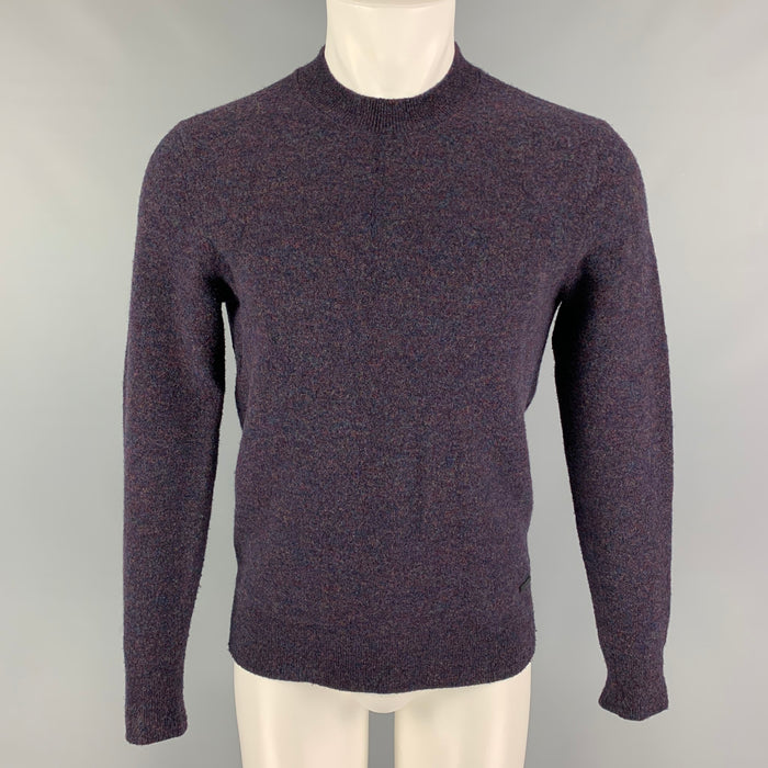 CALVIN KLEIN Size M Purple Heather Wool Polyamide Crew-Neck Sweater