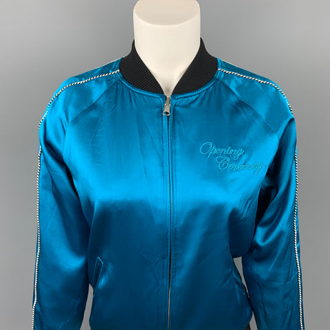 CEREMONIA DE APERTURA Talla XS Chaqueta Reversible Seda Aqua Seda