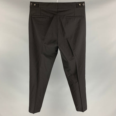 PAUL SMITH Size 30 Black Wool Tuxedo Dress Pants