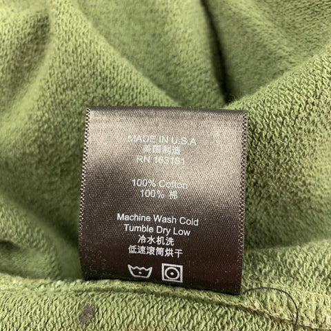 RHUDE Size XS Green Cotton Embroidered Sweatpants