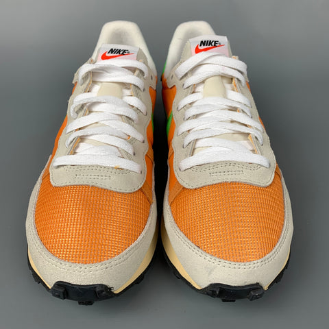 NIKE Challenger Size 9.5 Orange & Green Color Block Suede Sneakers