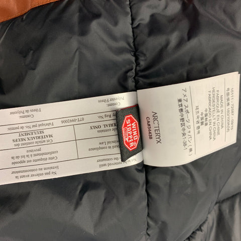 ARCTERYX Size M Brick Nylon Wind Stopper Hooded Jacket