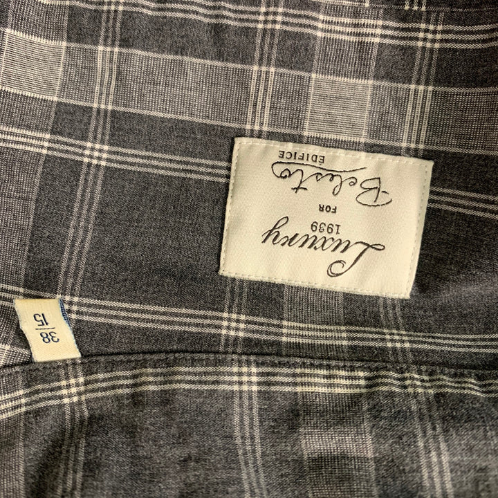 LUXURY 1939 for BELESTO Size S Gray Charcoal Plaid Cotton Long Sleeve Shirt