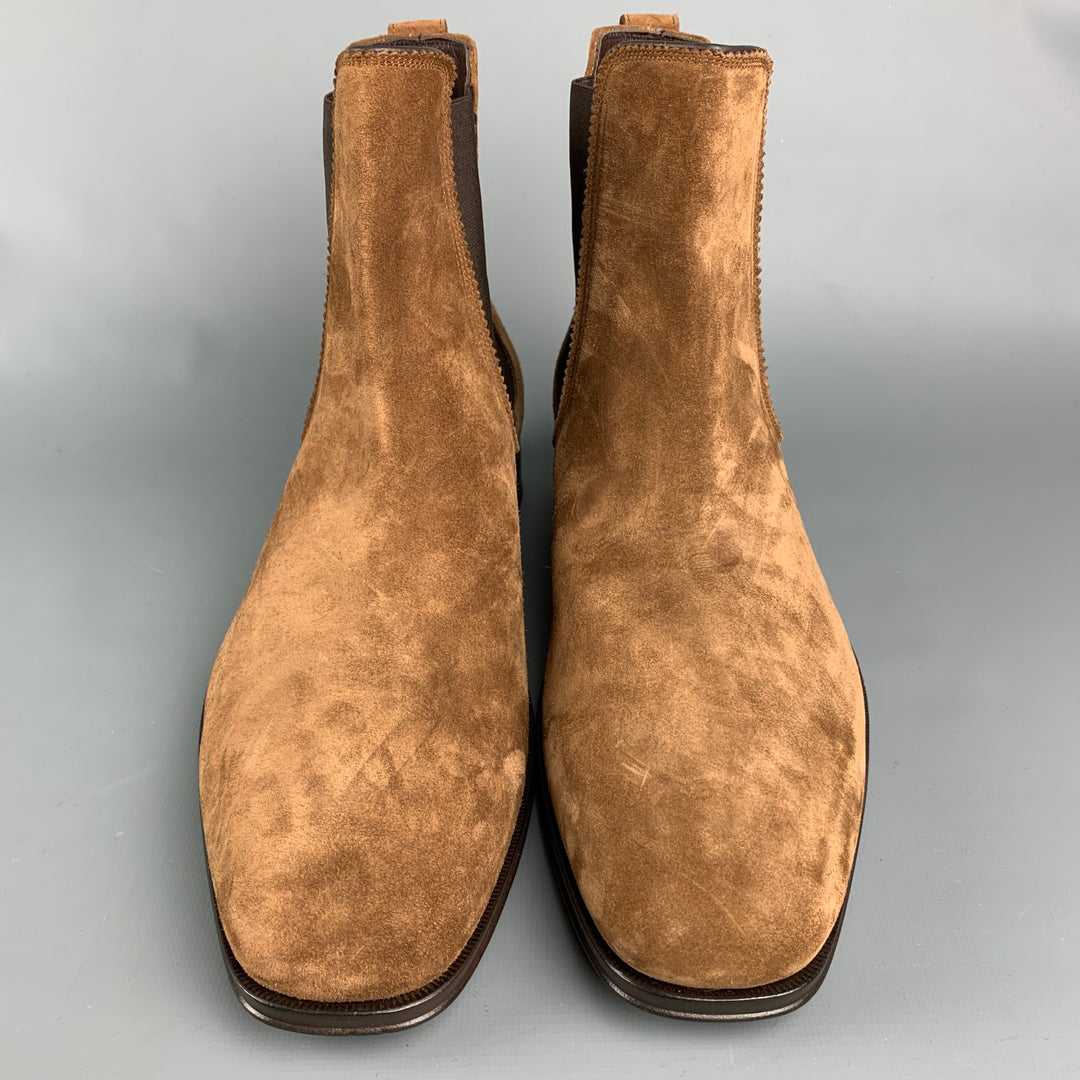 Salvatore Ferragamo Brown Suede Chelsea Boots FERRAGAMO - Devis Suede Chelsea Boots - Brown Salvatore  main image 3