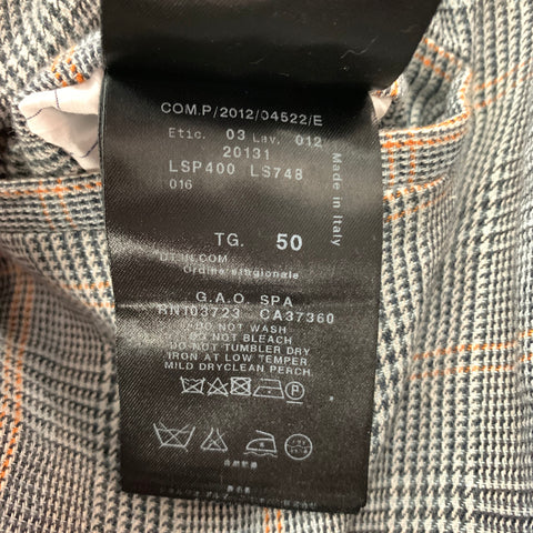 GIORGIO ARMANI Size 34 Grey White Plaid Linen Blend Zip Fly Dress Pants