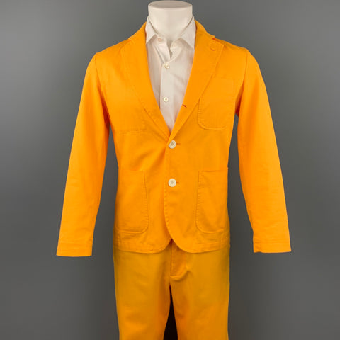 ROWING BLAZERS Size S Yellow Cotton Notch Lapel Casual Suit