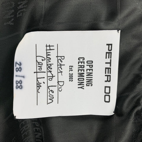 OPENING CEREMONY x Peter Do Taille XXL Noir Blanc Polyester Brillant Varsity Jacket